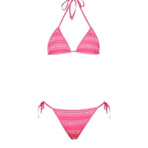 Balmain triangle logo bikini